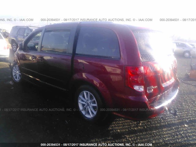 2C4RDGCG6FR732936 - 2015 DODGE GRAND CARAVAN SXT BURGUNDY photo 3