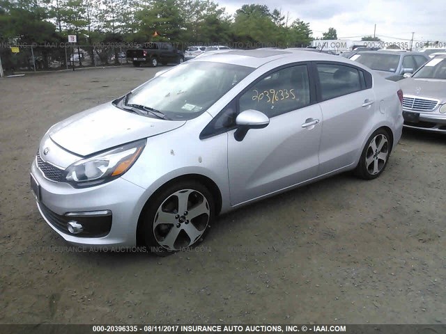 KNADN4A34G6646441 - 2016 KIA RIO EX/SX SILVER photo 2