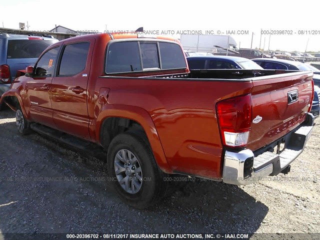 3TMAZ5CN7GM023166 - 2016 TOYOTA TACOMA DBL CAB/SR5/TRD SPORT/OR ORANGE photo 3