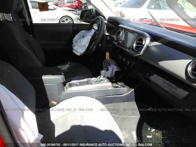 3TMAZ5CN7GM023166 - 2016 TOYOTA TACOMA DBL CAB/SR5/TRD SPORT/OR ORANGE photo 5