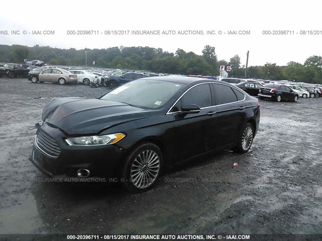 3FA6P0K94ER119006 - 2014 FORD FUSION TITANIUM BLACK photo 2