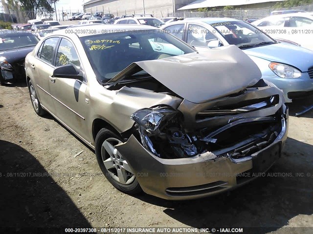 1G1ZG57B38F192877 - 2008 CHEVROLET MALIBU LS 金色 照片 1