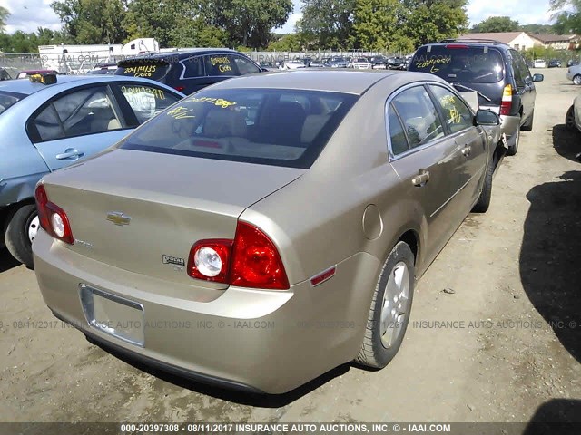 1G1ZG57B38F192877 - 2008 CHEVROLET MALIBU LS 金色 照片 4