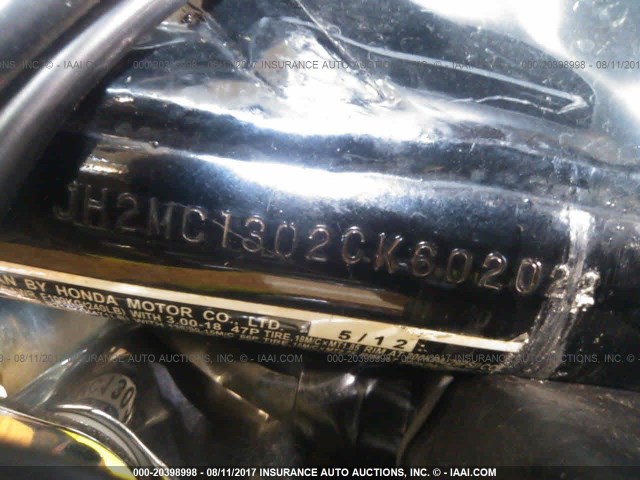 JH2MC1302CK602022 - 2012 HONDA CMX250 C GRAY photo 10