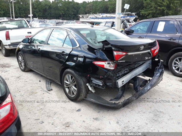 4T1BF1FK2FU066830 - 2015 TOYOTA CAMRY LE/XLE/SE/XSE BLACK photo 3