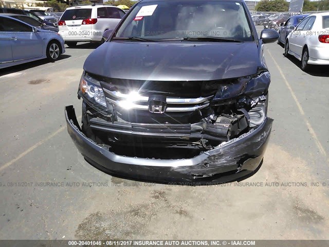 5FNRL5H69FB050703 - 2015 HONDA ODYSSEY EXL GRAY photo 6