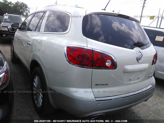 5GAER23D59J216361 - 2009 BUICK ENCLAVE CXL WHITE photo 3