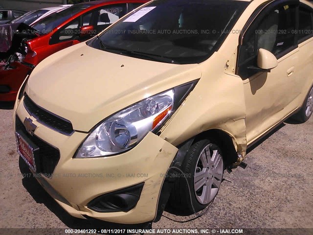 KL8CA6S90EC548801 - 2014 CHEVROLET SPARK LS YELLOW photo 6