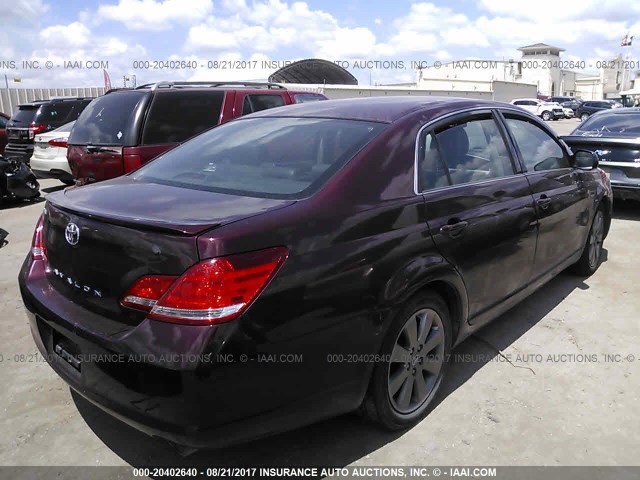 4T1BK36B37U207638 - 2007 TOYOTA AVALON XL/XLS/TOURING/LIMITED MAROON photo 4