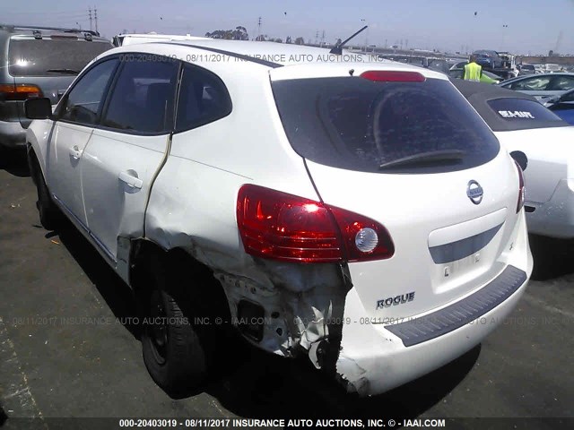 JN8AS58T18W306695 - 2008 NISSAN ROGUE S/SL WHITE photo 3