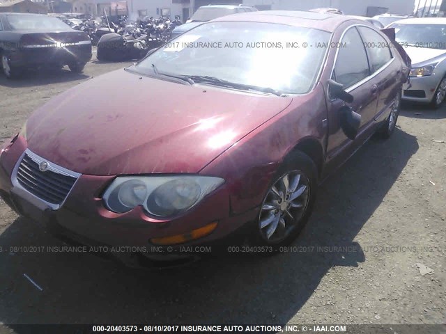 2C3AE66G63H507275 - 2003 CHRYSLER 300M RED photo 2