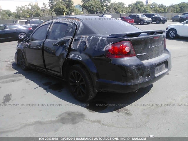 1C3CDZCG2DN751984 - 2013 DODGE AVENGER SXT BLACK photo 3