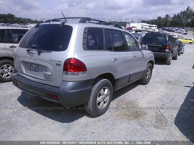 KM8SC13EX6U093457 - 2006 HYUNDAI SANTA FE GLS/LIMITED SILVER photo 4