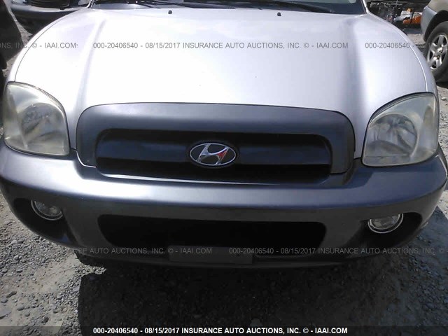 KM8SC13EX6U093457 - 2006 HYUNDAI SANTA FE GLS/LIMITED SILVER photo 6