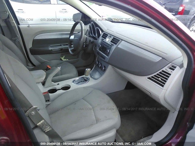 1C3LC56K07N510960 - 2007 CHRYSLER SEBRING TOURING RED photo 5