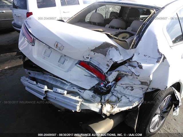 1HGCP2F82CA065577 - 2012 HONDA ACCORD EXL WHITE photo 6