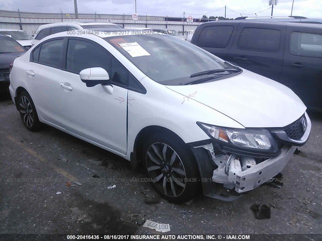 19XFB2F97FE017593 - 2015 HONDA CIVIC EXL WHITE photo 1