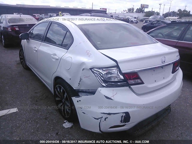 19XFB2F97FE017593 - 2015 HONDA CIVIC EXL WHITE photo 3