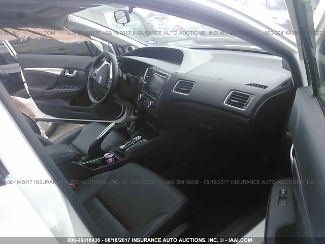 19XFB2F97FE017593 - 2015 HONDA CIVIC EXL WHITE photo 5