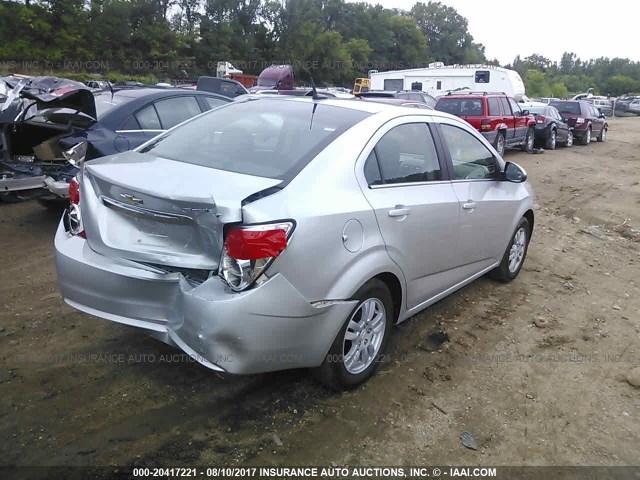 1G1JC5SH9E4237848 - 2014 CHEVROLET SONIC LT SILVER photo 4