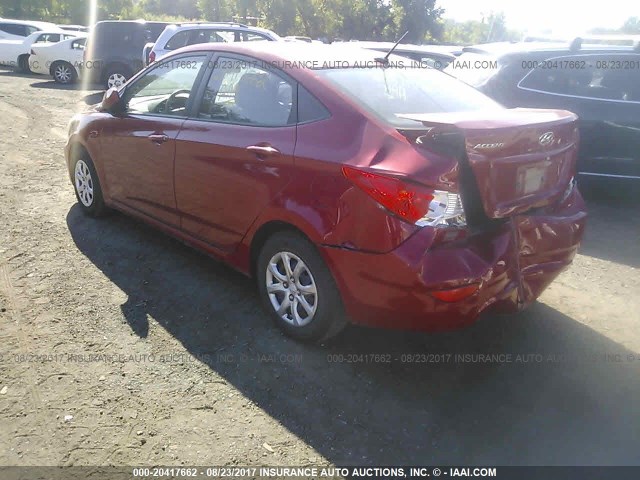 KMHCT4AEXDU440811 - 2013 HYUNDAI ACCENT GLS/GS RED photo 3