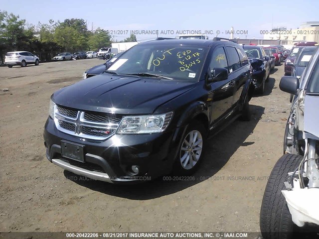 3C4PDDBG4DT603045 - 2013 DODGE JOURNEY SXT BLACK photo 2