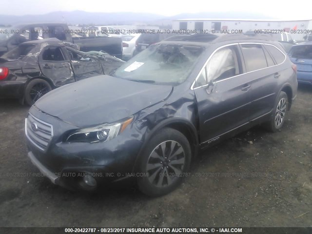 4S4BSANC4G3269280 - 2016 SUBARU OUTBACK 2.5I LIMITED GRAY photo 2