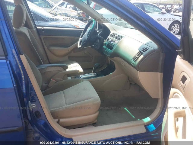 1HGES16384L015617 - 2004 HONDA CIVIC DX VP BLUE photo 5