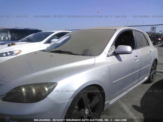 JM1BK343251265576 - 2005 MAZDA 3 HATCHBACK SILVER photo 6