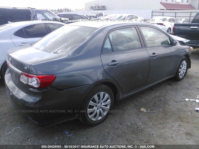 5YFBU4EE4CP044988 - 2012 TOYOTA COROLLA S/LE GRAY photo 4