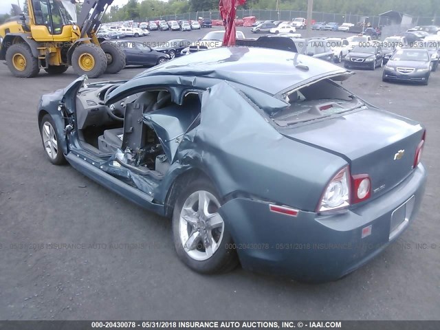 1G1ZG57B89F123412 - 2009 CHEVROLET MALIBU LS ლურჯი ფოტო 3