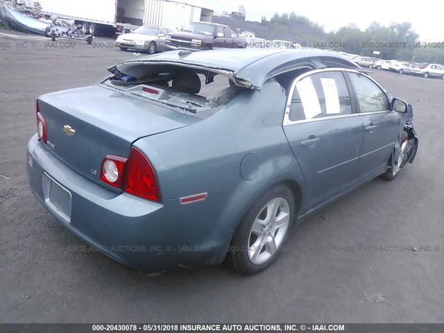 1G1ZG57B89F123412 - 2009 CHEVROLET MALIBU LS ლურჯი ფოტო 4