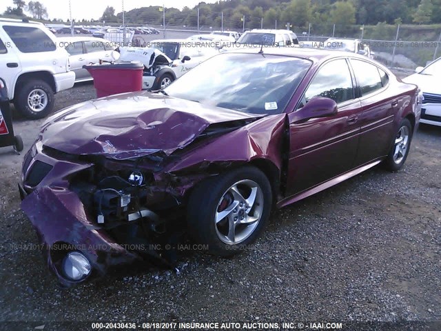 2G2WR544341333561 - 2004 PONTIAC GRAND PRIX GTP MAROON photo 2