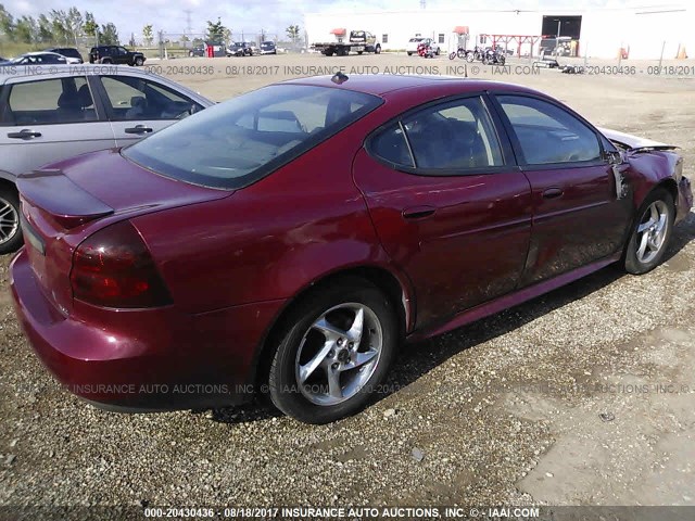 2G2WR544341333561 - 2004 PONTIAC GRAND PRIX GTP Tünd qırmızı foto 4