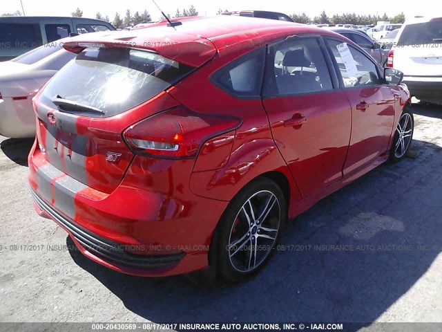 1FADP3L96GL212828 - 2016 FORD FOCUS ST RED photo 4