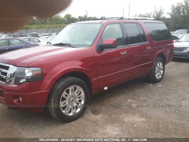 1FMJK2A58DEF66688 - 2013 FORD EXPEDITION EL LIMITED RED photo 2