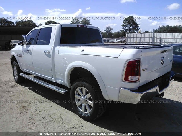 3C6UR5FL0FG603676 - 2015 RAM 2500 LARAMIE WHITE photo 3