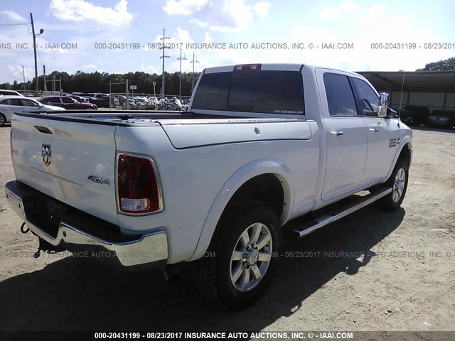 3C6UR5FL0FG603676 - 2015 RAM 2500 LARAMIE WHITE photo 4