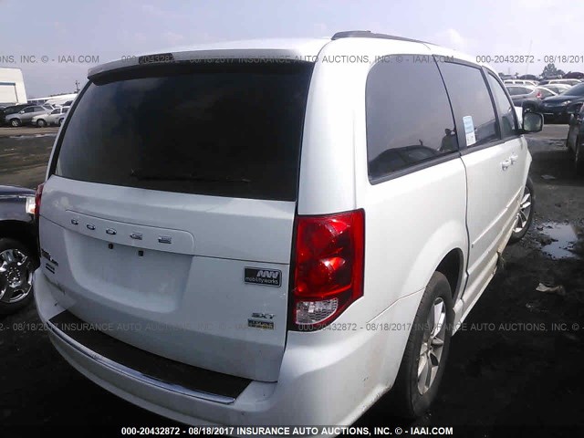 2C4RDGCG0FR733659 - 2015 DODGE GRAND CARAVAN SXT WHITE photo 4