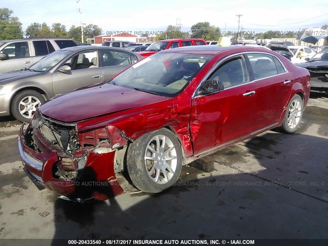 1G1ZG5E79CF373408 - 2012 CHEVROLET MALIBU LTZ RED photo 2