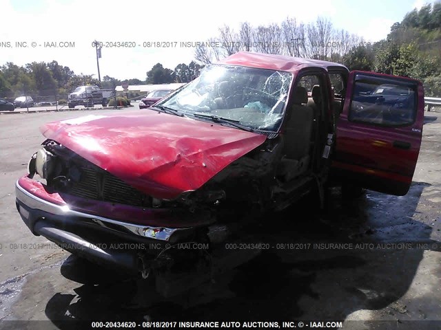 5TEHN72N34Z459616 - 2004 TOYOTA TACOMA DOUBLE CAB წითელი ფოტო 6