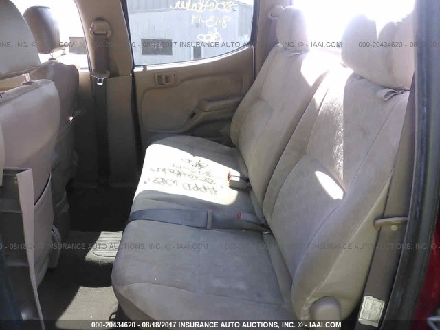 5TEHN72N34Z459616 - 2004 TOYOTA TACOMA DOUBLE CAB წითელი ფოტო 8