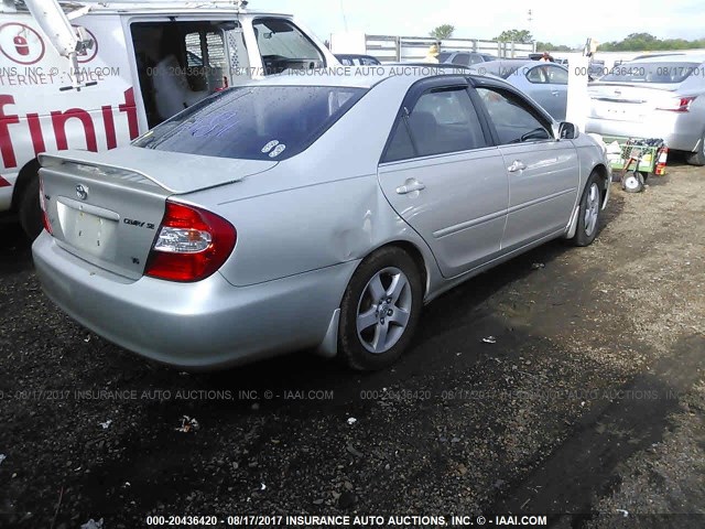 4T1BF32K63U050675 - 2003 TOYOTA CAMRY LE/XLE/SE Gümüş foto 4