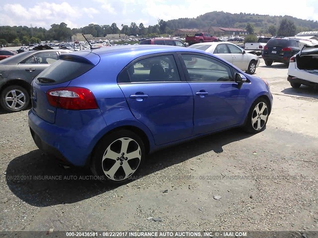 KNADN5A35D6135175 - 2013 KIA RIO EX/SX BLUE photo 4