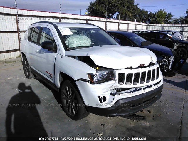 1C4NJCBB9GD688974 - 2016 JEEP COMPASS SPORT WHITE photo 1