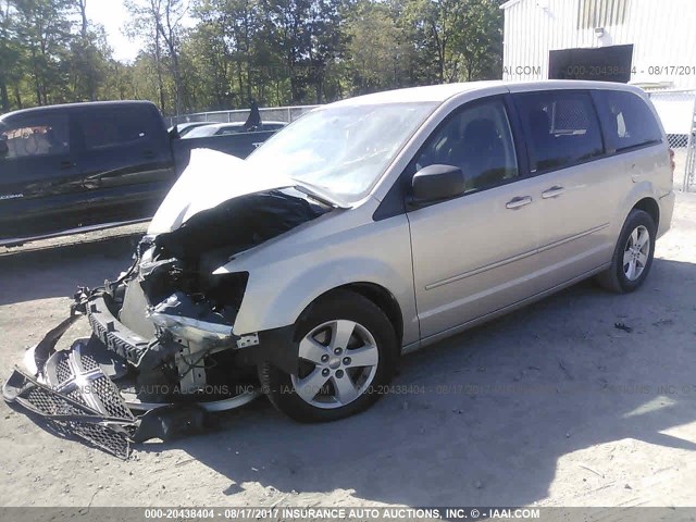 2C4RDGBG6DR663356 - 2013 DODGE GRAND CARAVAN SE GOLD photo 2