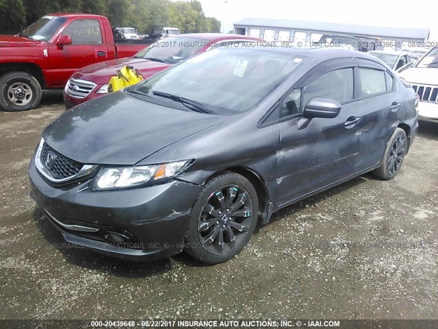 2HGFB2F97FH501057 - 2015 HONDA CIVIC EXL GRAY photo 2
