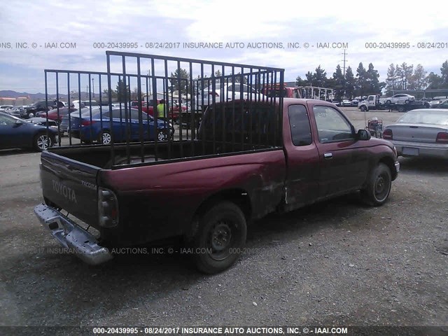 4TAVL52N6YZ606005 - 2000 TOYOTA TACOMA XTRACAB RED photo 4