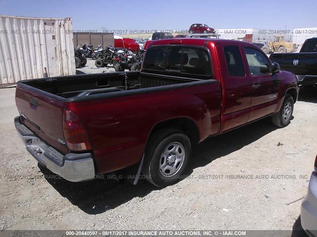 5TETX22N88Z576900 - 2008 TOYOTA TACOMA ACCESS CAB Қызыл фото 4