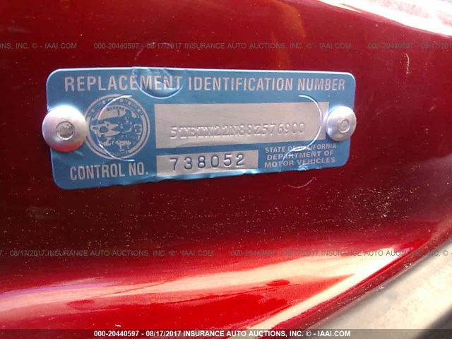 5TETX22N88Z576900 - 2008 TOYOTA TACOMA ACCESS CAB Қызыл фото 9